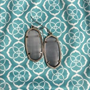 Kendra Scott Slate + Rhodium Elle earrings